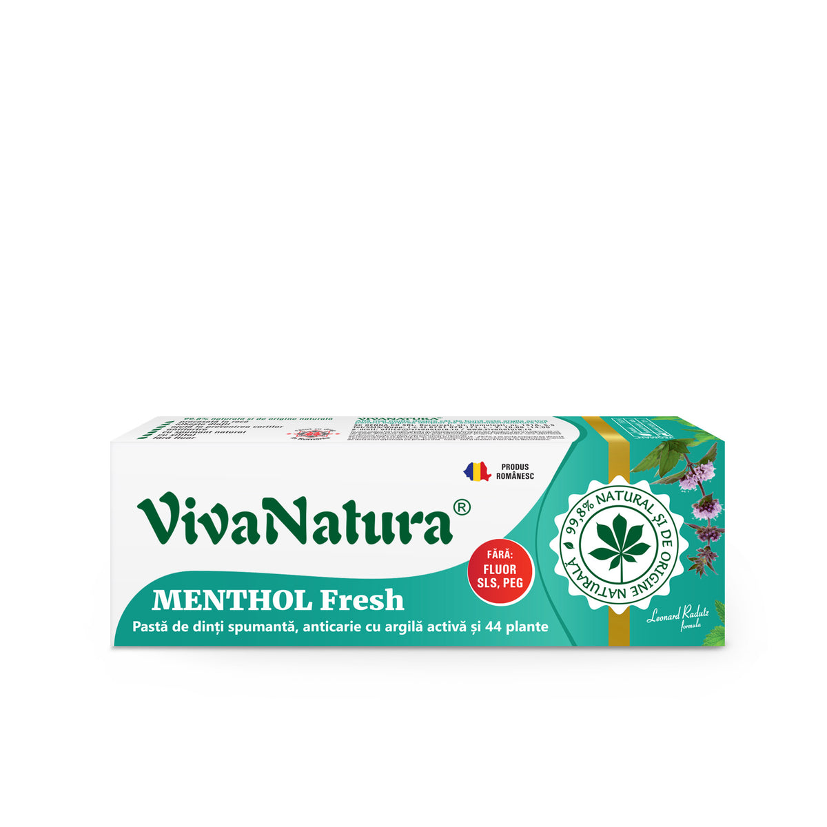 VivaNatura Gennadent Menthol Fresh Toothpaste, 50 ml