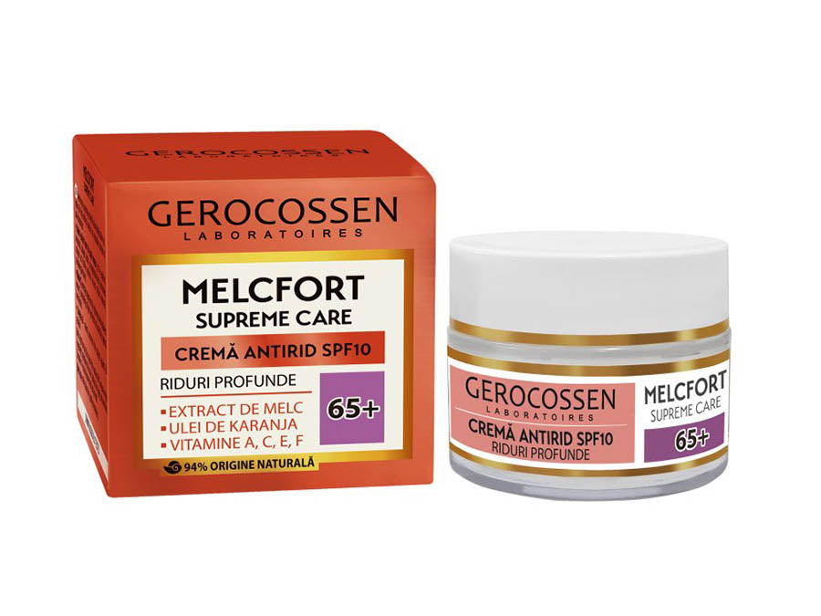 Deep wrinkle anti-wrinkle cream, 65+, SPF10, Melcfort Supreme Care, Gerocossen, 50 ml