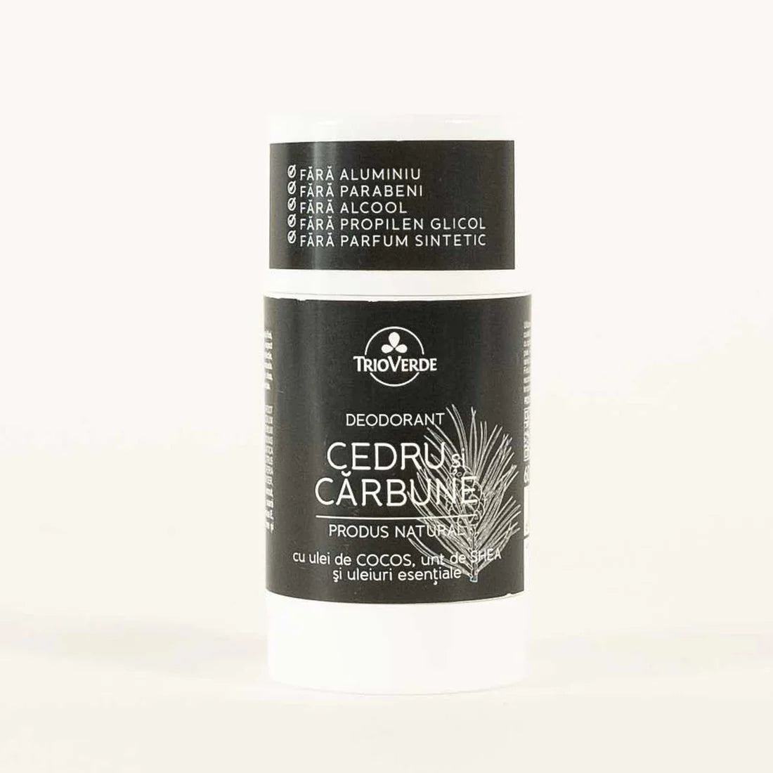 Deodorant with Cedar and Charcoal with 100% natural ingredients - Trio Verde - 60 g