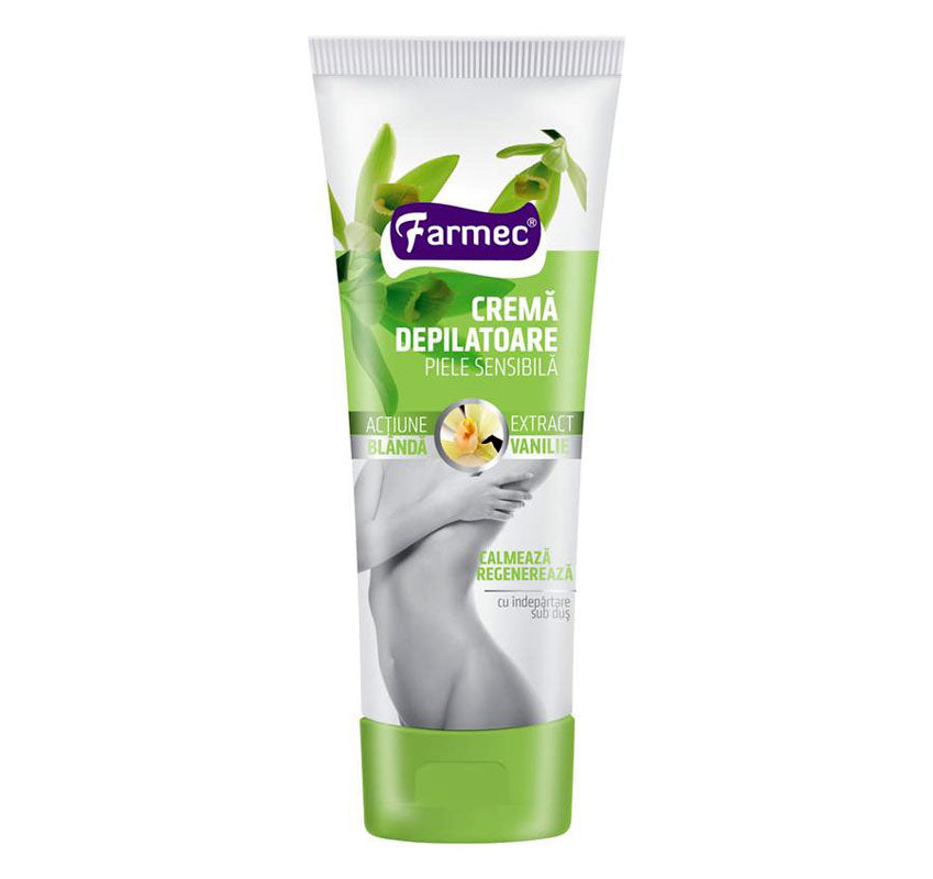 Depilatory cream for sensitive skin with Vanilla extract - Farmec - 150 ml