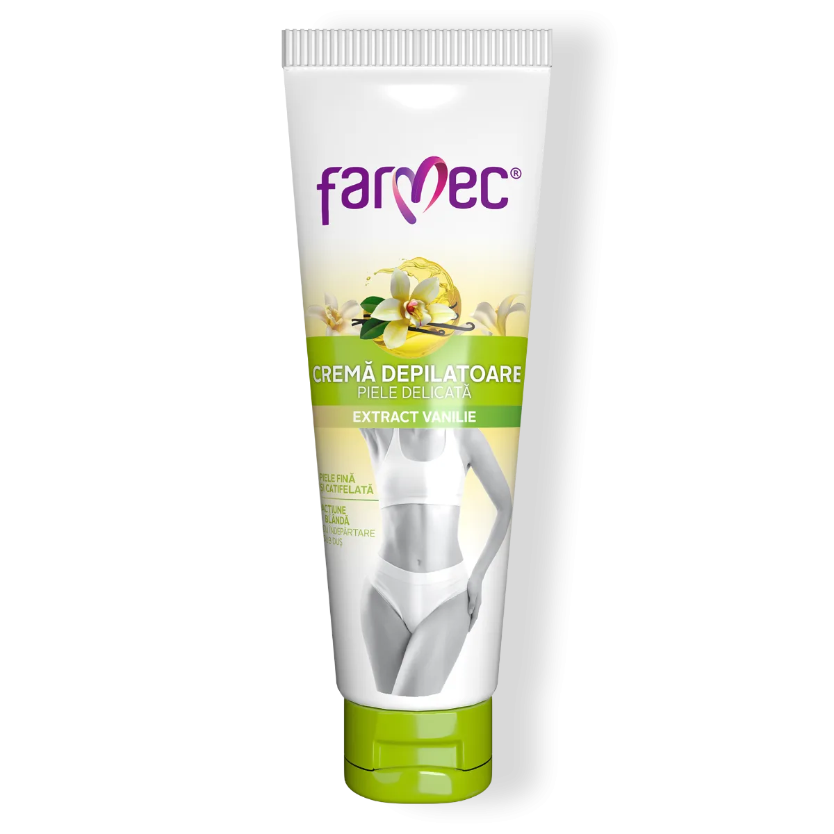 Crème dépilatoire pour peaux sensibles à l'extrait de vanille - Farmec - 150 ml