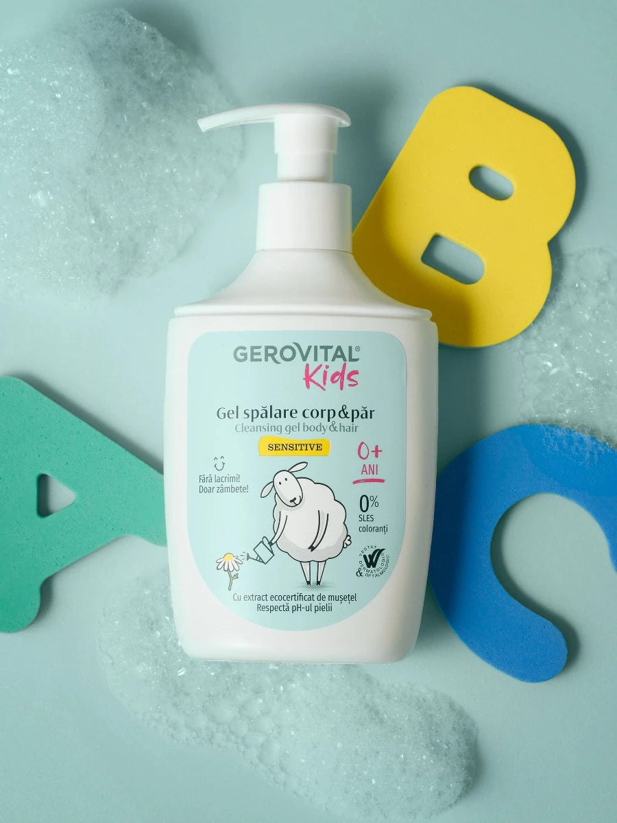Gerovital Kids Cleansing Gel Body & Hair, Sensitive, age 0+, Gerovital Kids, 300 ml