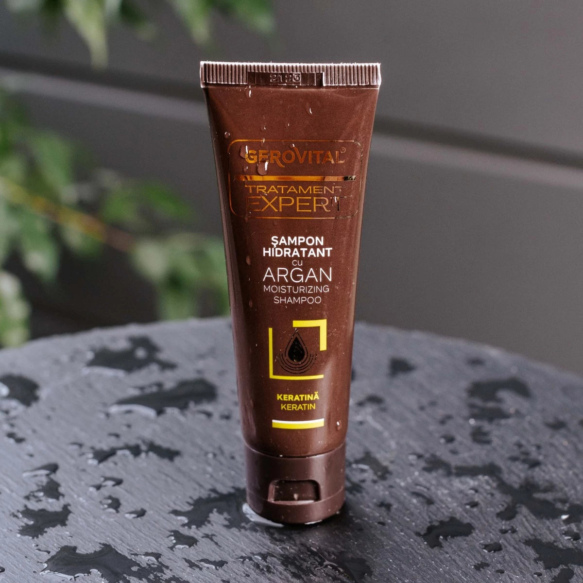 Hydrating Argan Shampoo, Nourishment & Shine, travel-size, Gerovital Tratament Expert, 40 ml