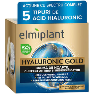 Elmiplant Hyaluronic Gold hyaluronic acid night cream 50 ml box