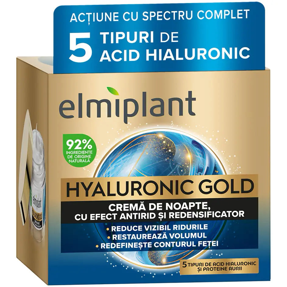 Elmiplant Hyaluronic Gold hyaluronic acid night cream 50 ml box