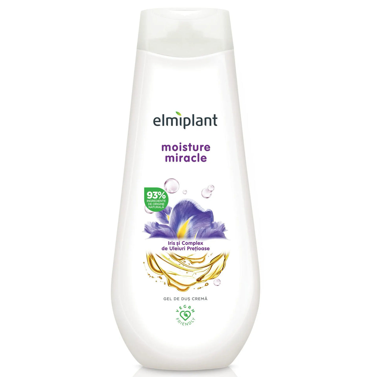 Gel de ducha en crema Elmiplant Iris & Precious Oils, 400 ml