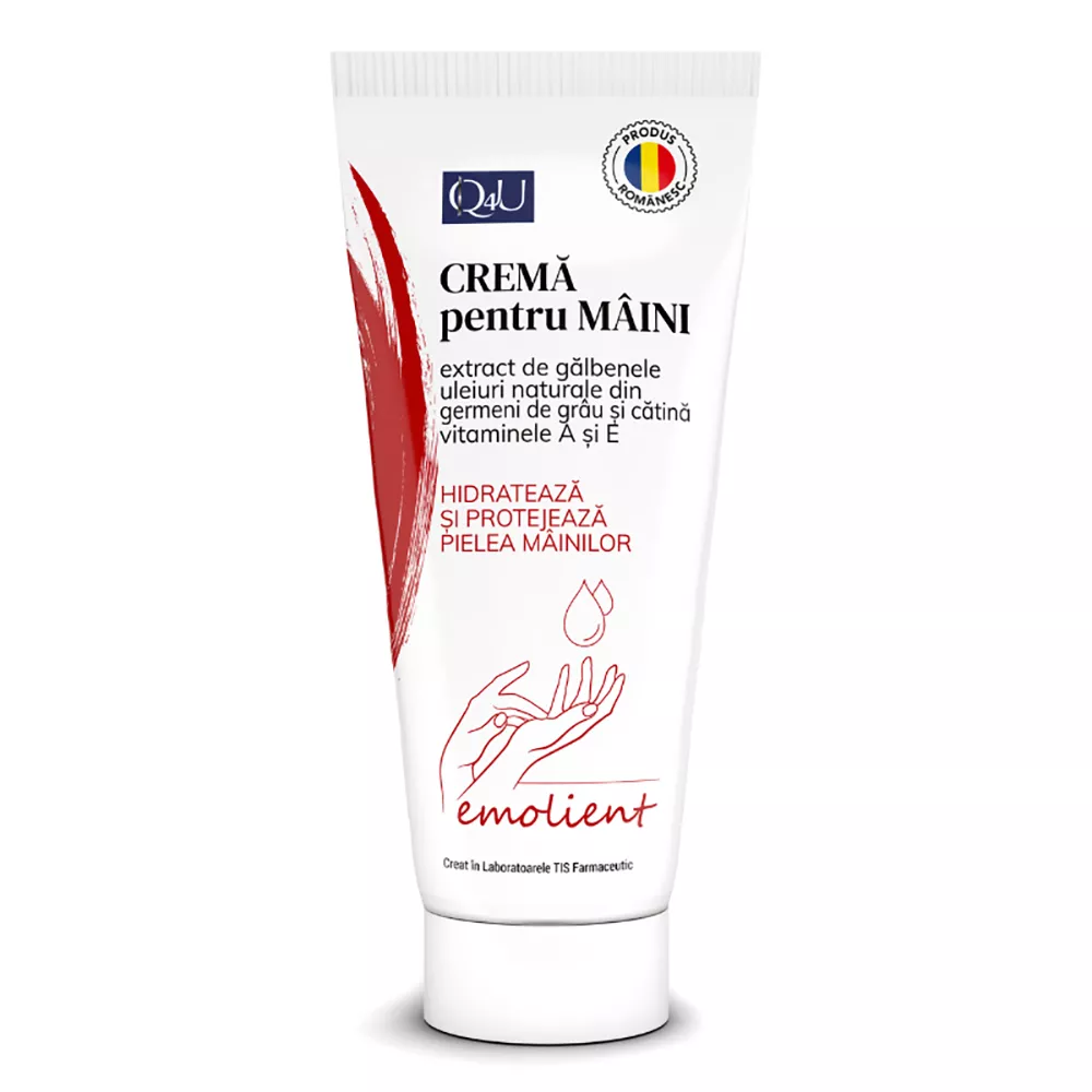 Emollient Hand care cream with vitamins A, E & sea buckthorn - Q4U Tis - 100 ml