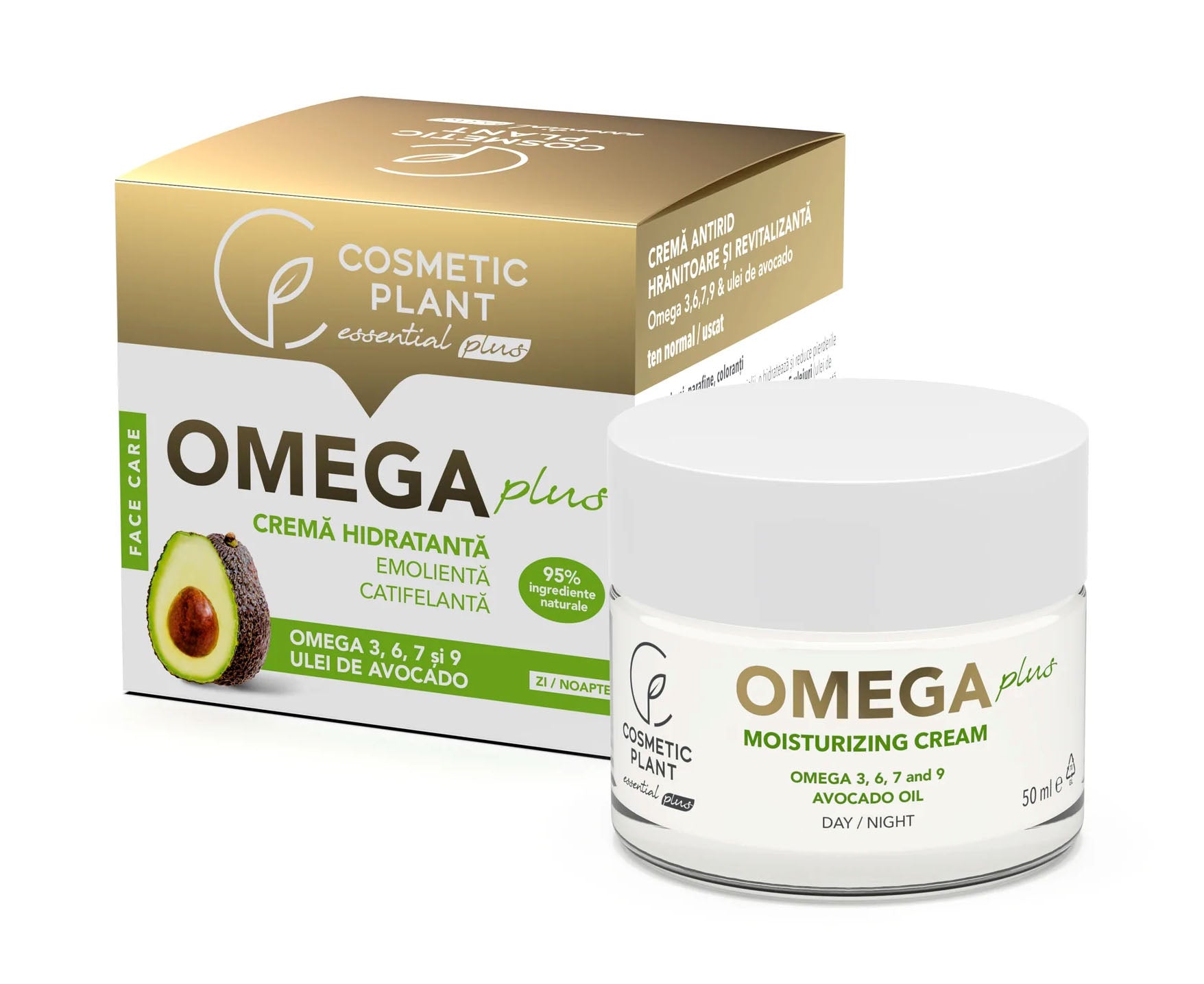 Emollient and velvety moisturizing cream, OMEGA Plus, Cosmetic Plant, 50ml