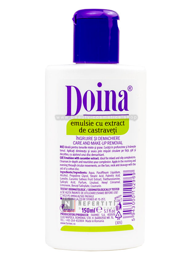 Emulsion with Cucumber Extract - Doina - 150 ml