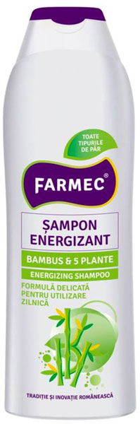 Șampon energizant cu bambus și alte 5 plante pentru uz zilnic - Farmec - 400 ml