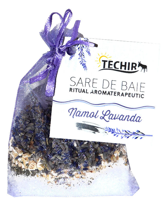 Epsom-Badesalz mit Lavendel und Schlamm – wohltuende Wellnessbehandlung – Techir – 63 g