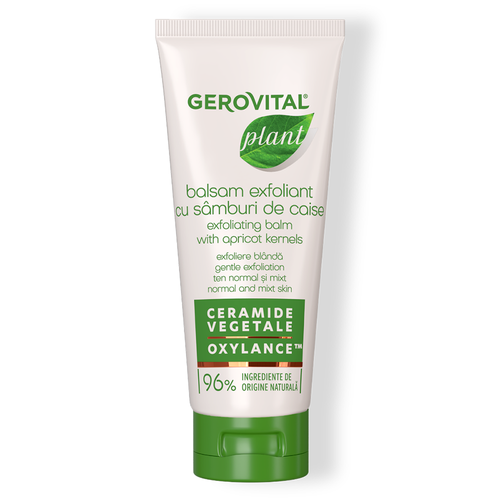 Exfoliating balm with apricot kernels for normal and mix skin - Gerovital Plant - 100ml