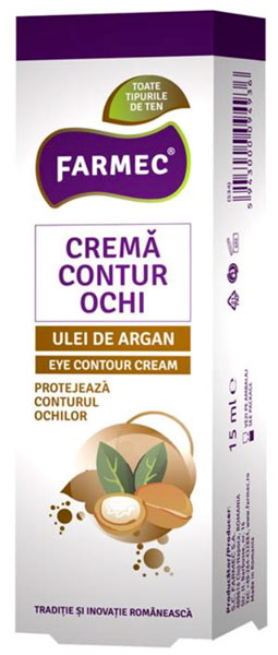 Eye Contour Cream with Argan - Farmec - 15 ml