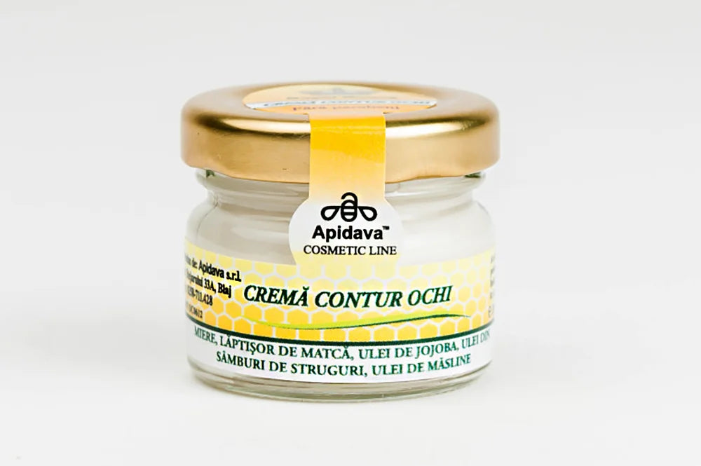 Eye Contour Cream with Honey, Jojoba Oil, and Royal Jelly, Apidava, 30 ml