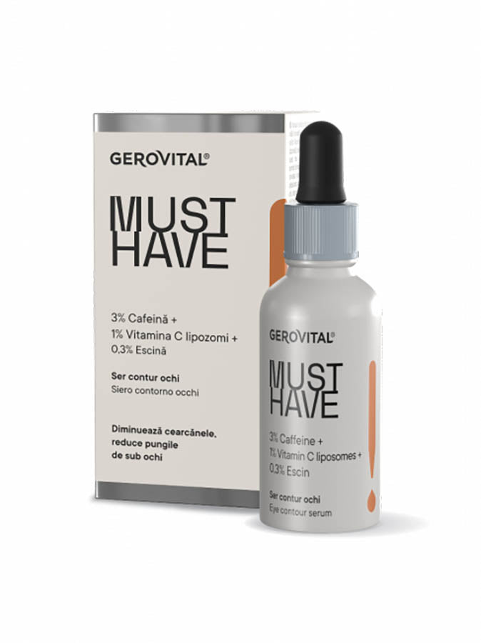 Eye Contour Serum - reduces dark circles - Gerovital Must Have - 30 ml