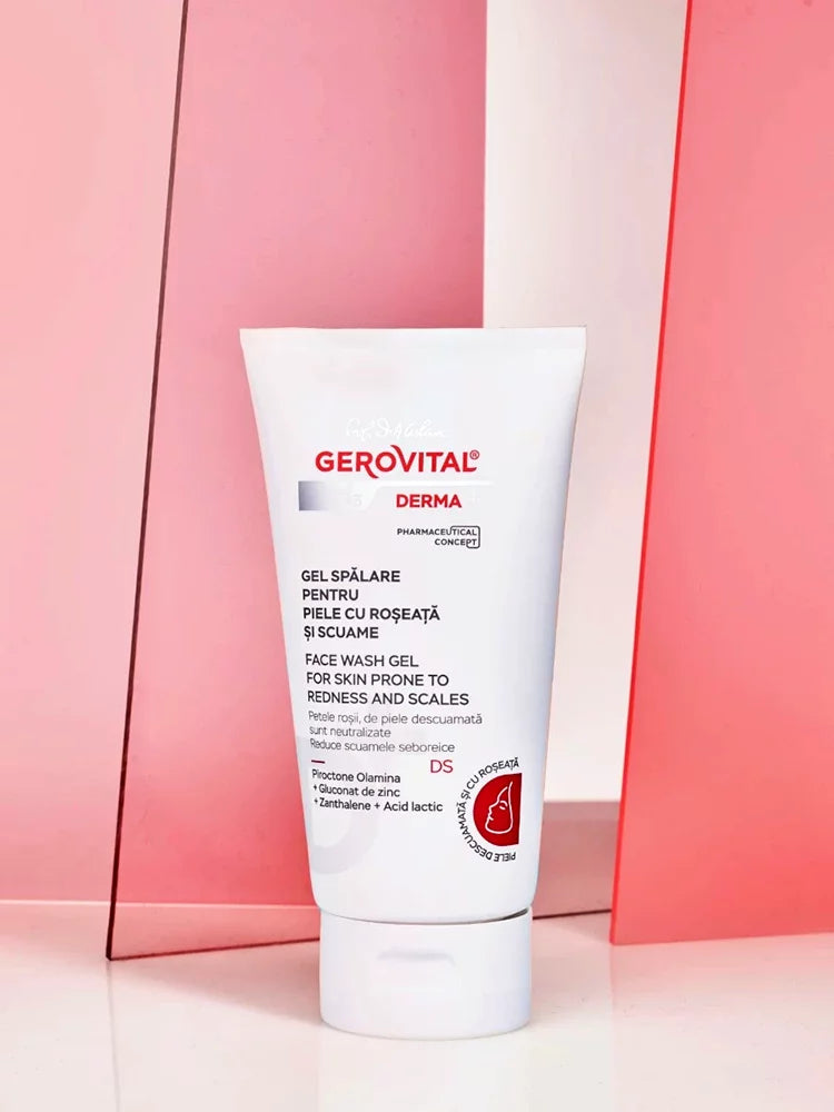Face Wash Gel Facial Cleanser for skin prone to redness and scales - Gerovital H3 Derma+ | 150 ml