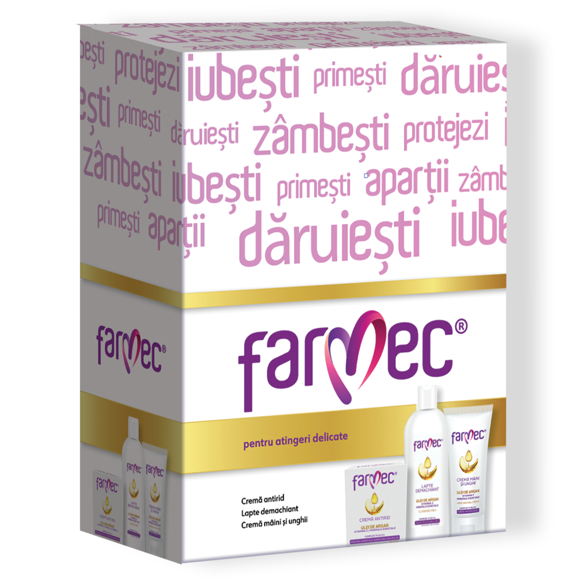 Farmec Women’s Gift Set: Complete Argan Oil Skincare Routine, 50 ml / 150 ml / 100 ml