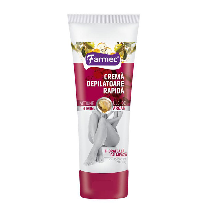 Fast depilatory cream with Argan oil, Removal under the shower - Farmec Hair Removal - 150 ml