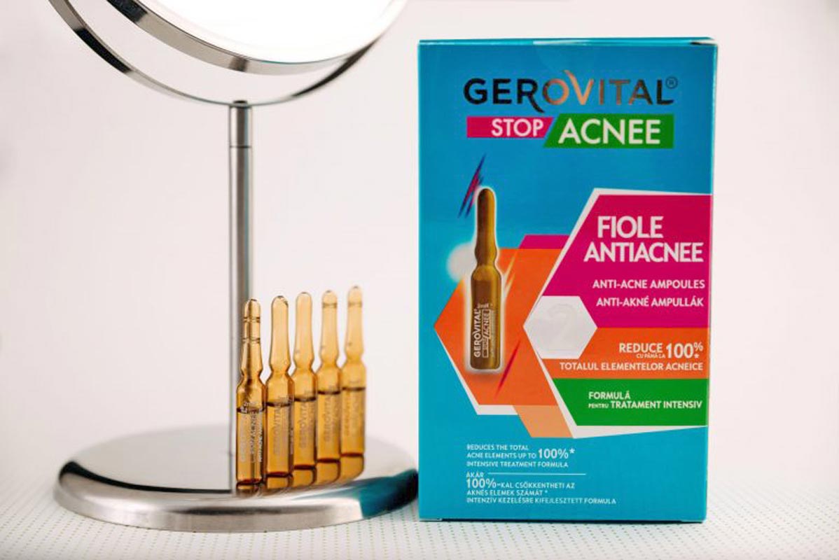 Flacoane anti-acnee - Gerovital Stop Acnee - 10 x 2 ml