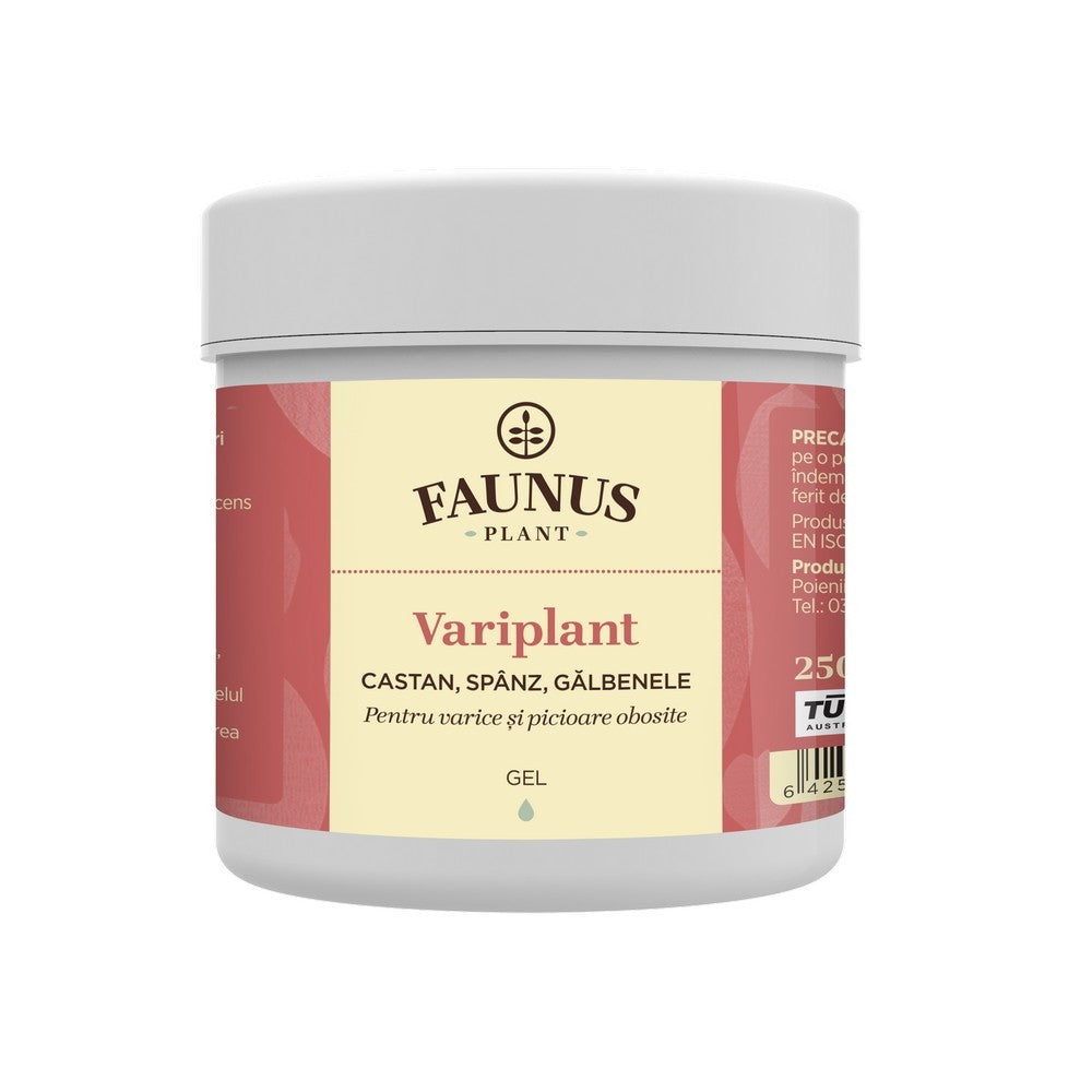 Gel for varicose veins and tired legs, Variplant - Faunus Plant - 250 ml