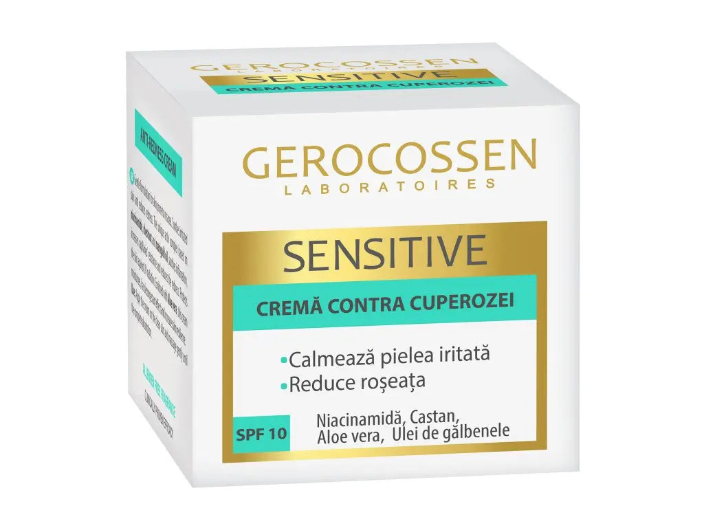 Gerocossen Sensitive Anti-Redness Face Cream SPF 10 with Niacinamide, 50 ml