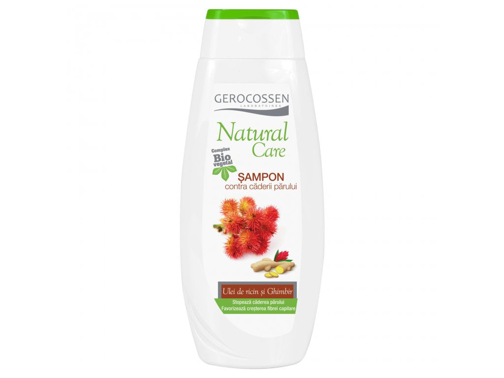 Șampon anti-cădere Gerocossen Natural Care – Putere de la rădăcină până la vârfuri, 400 ml