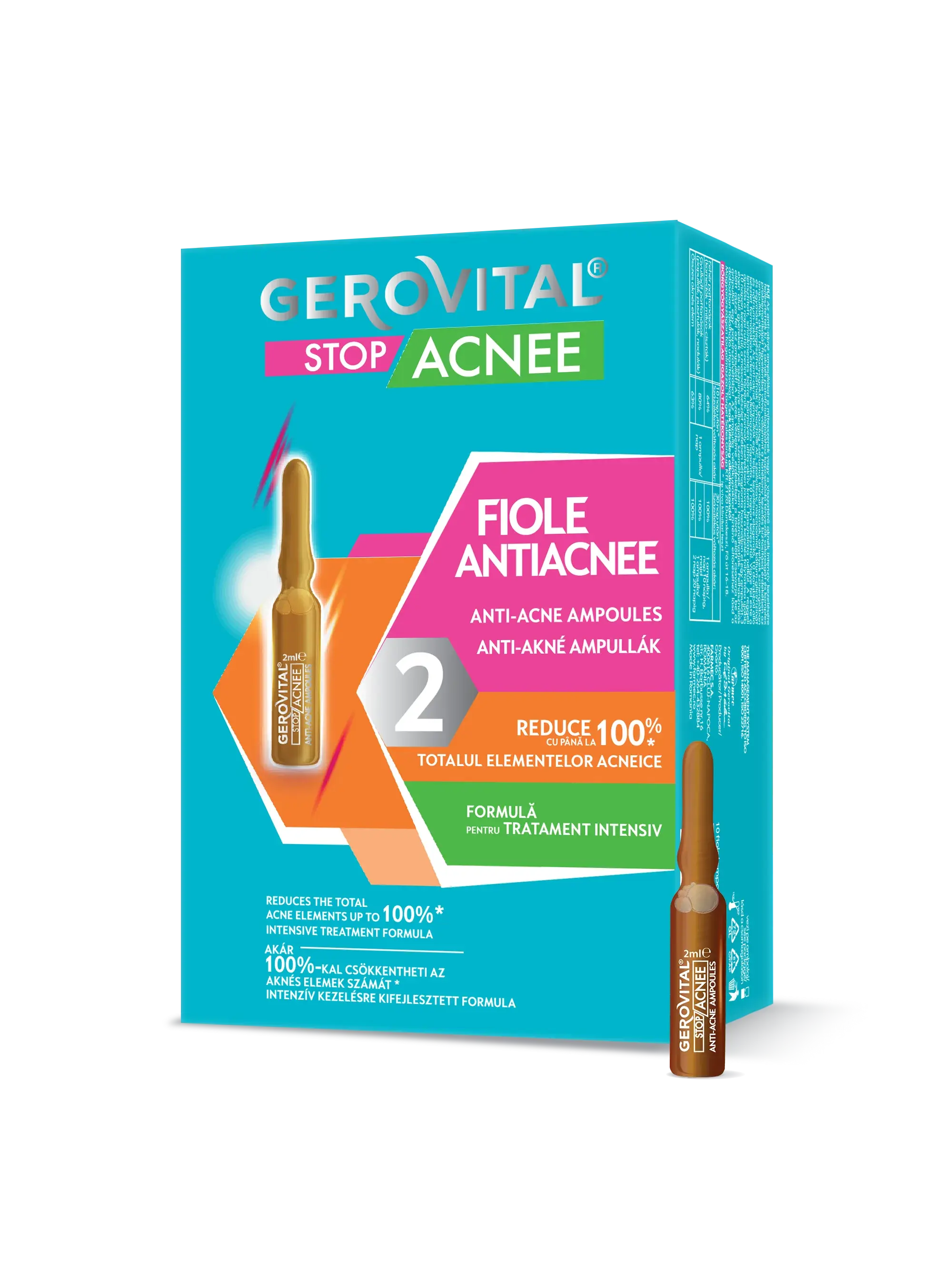 Gerovital Stop Acnee Anti-Blemish Ampoules with Salicylic Acid, 10 x 2 ml