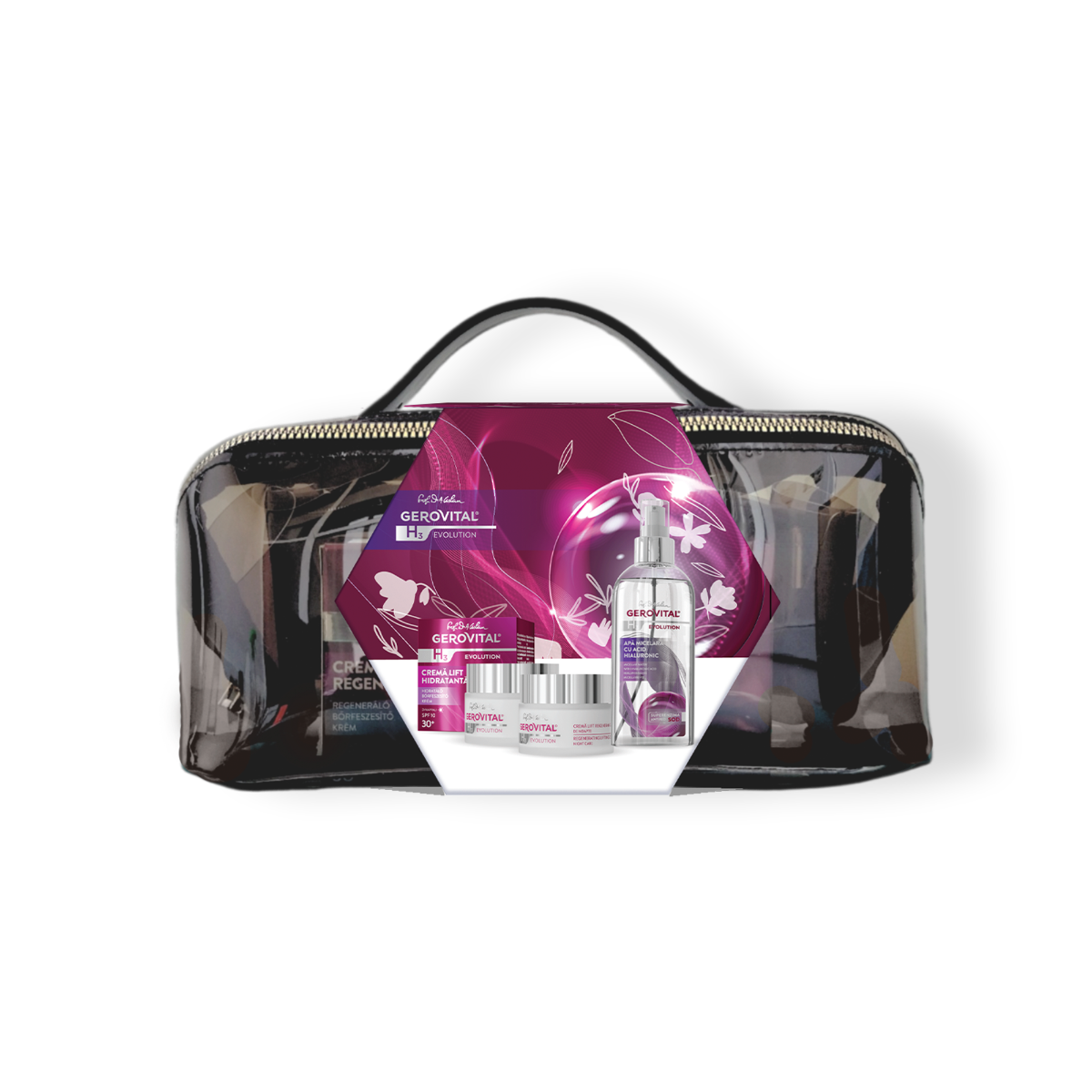 Gerovital H3 Evolution Women Gift Set: The Ultimate Daily Skincare Routine, 150 ml / 50 ml / 50 ml