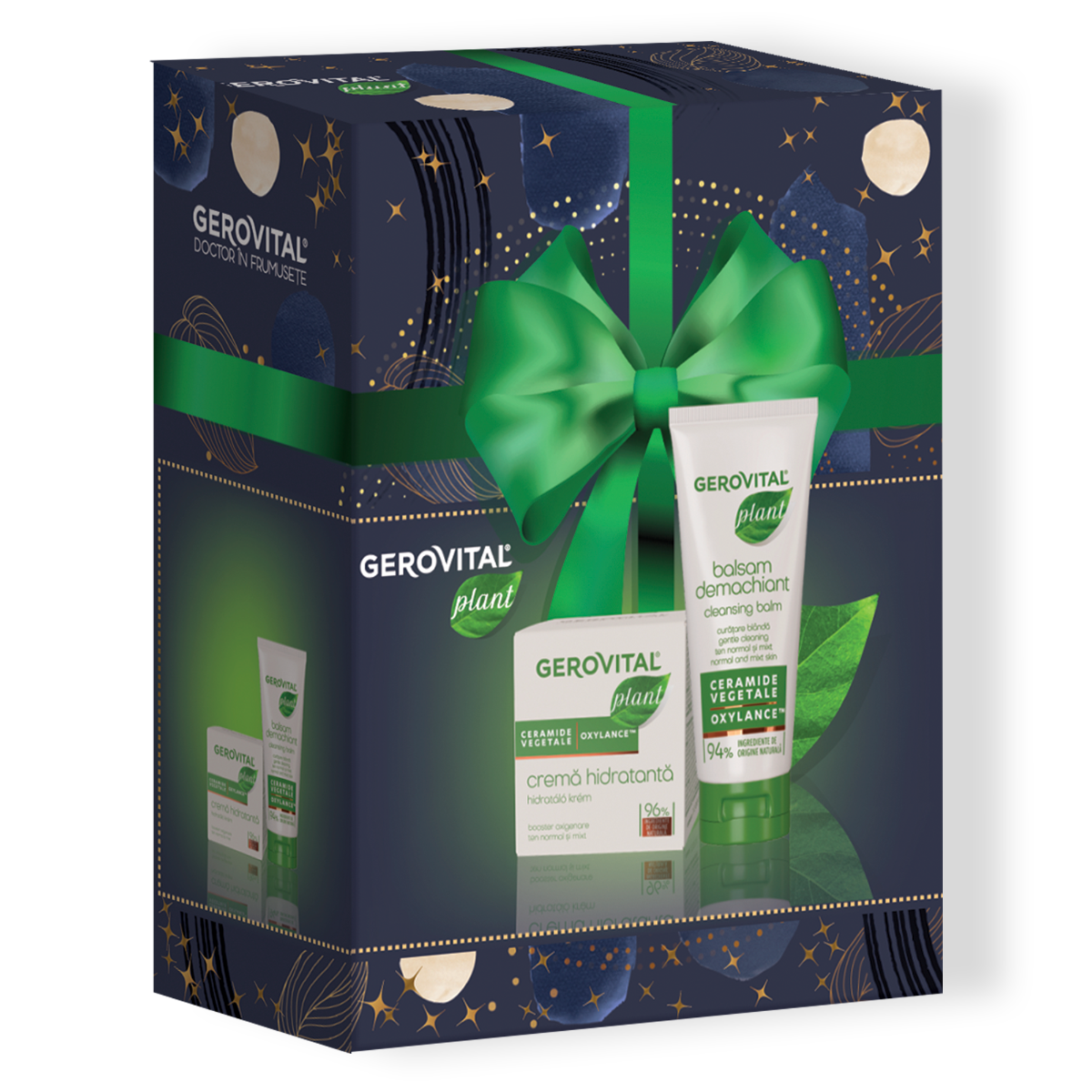 Gerovital Plant Gift Set: Gentle Cleansing and Deep Hydration, 50 ml / 100 ml