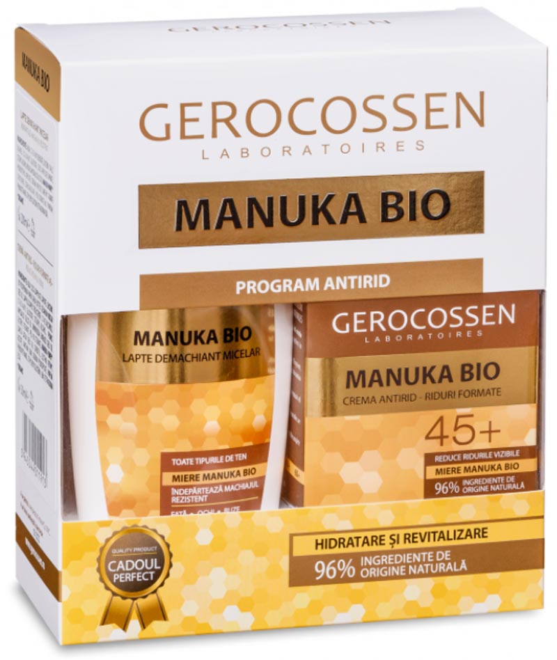 Gift Box 45+ Manuka Bio with Micellar Cleansing Milk & Wrinkle cream - Gerocossen