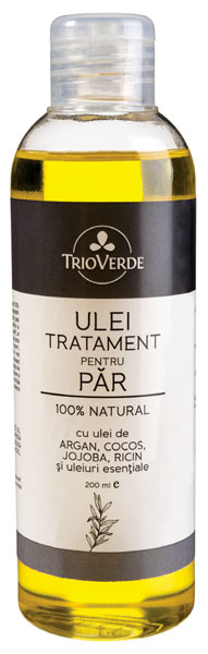 Hair Treatment Oil with Coconut, Jojoba And Essential Oils, 100% natural - Trio Verde - 200 ml