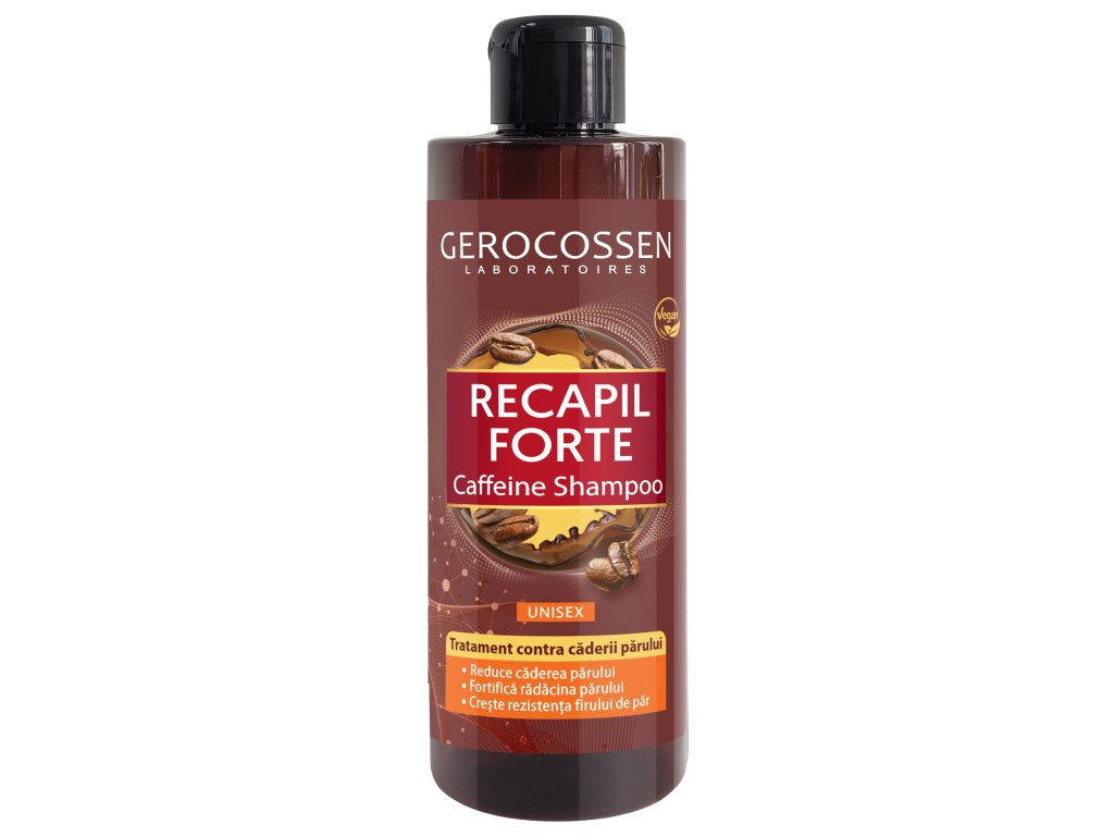 Hair loss treatment shampoo unisex with caffeine Recapil Forte, Gerocossen - 400 ml