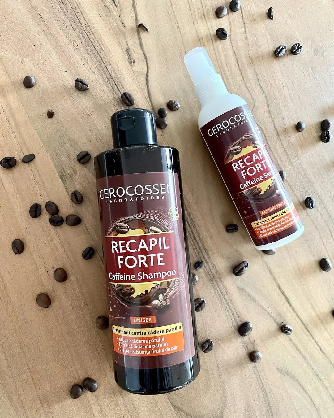 Hair loss treatment shampoo unisex with caffeine Recapil Forte, Gerocossen - 400 ml