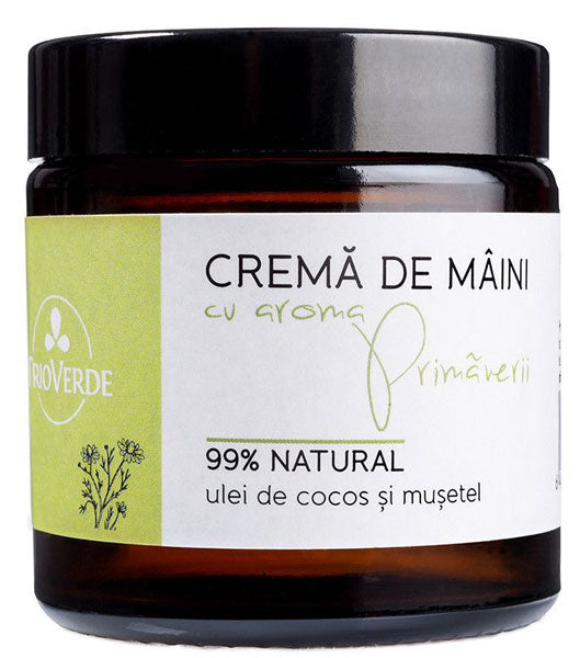 Hand cream with the aroma of spring 99% natural with Palmarosa & Chamomile - Trio Verde - 120ml