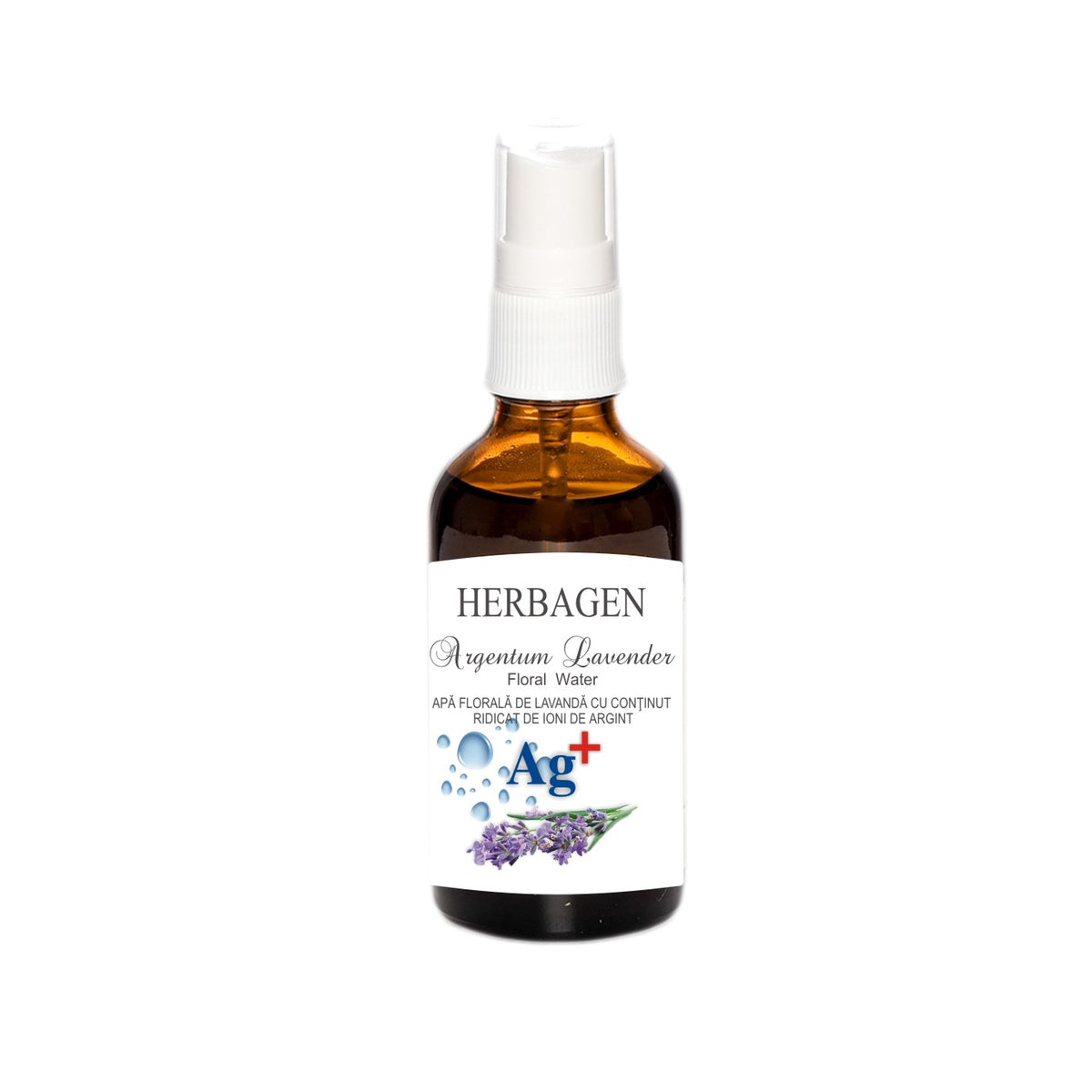 Herbagen Lavender Floral Water with Silver Ions, 50 ml
