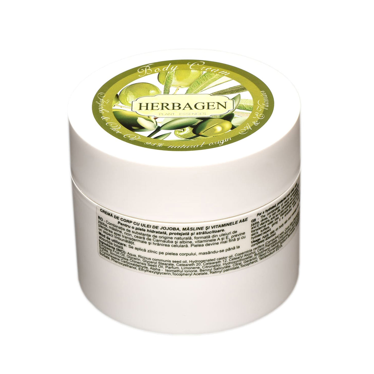 Herbagen Jojoba, Olive & Vitamins A+E Body Cream, 150 g