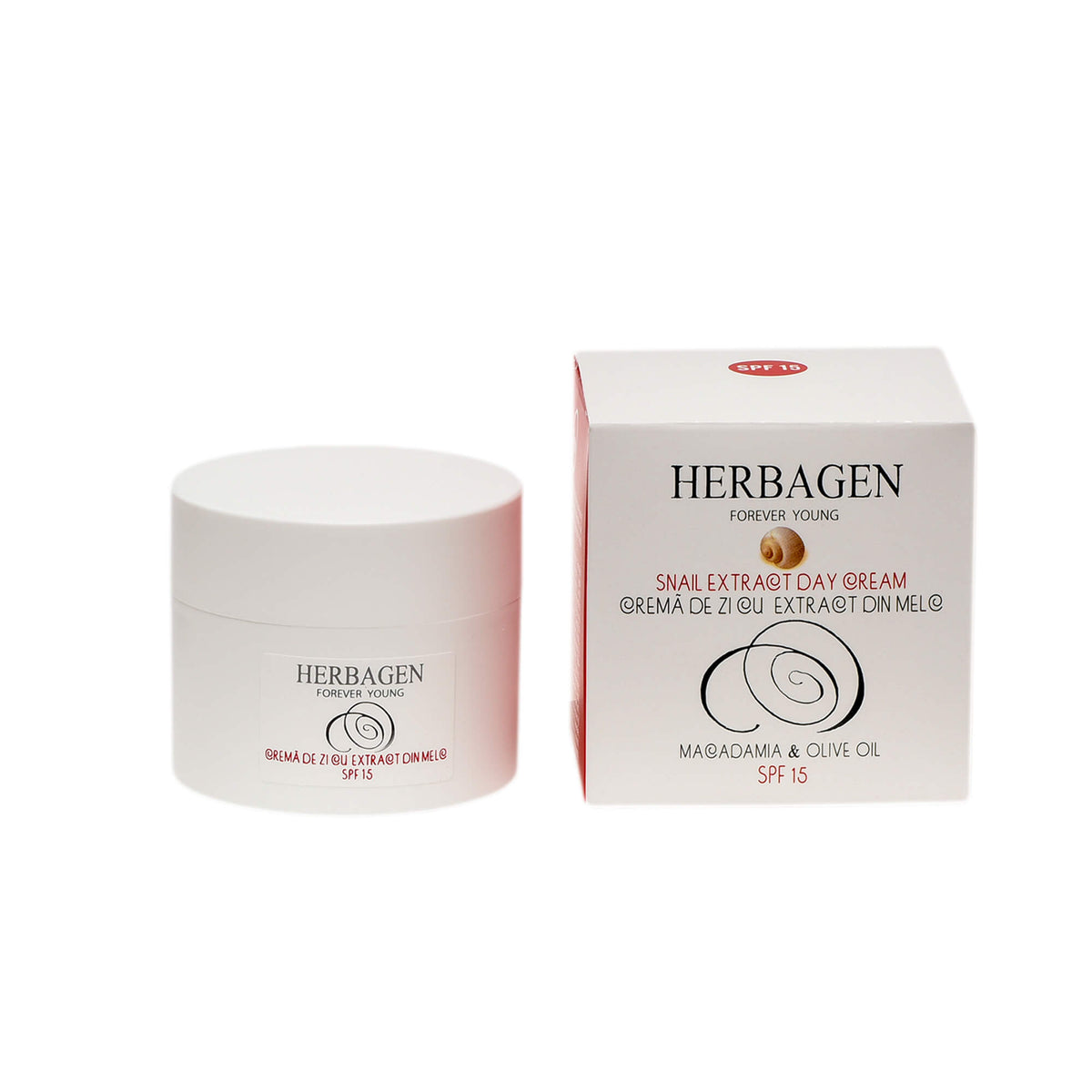 Herbagen Snail Extract Protective Day Cream SPF 15, 50 g
