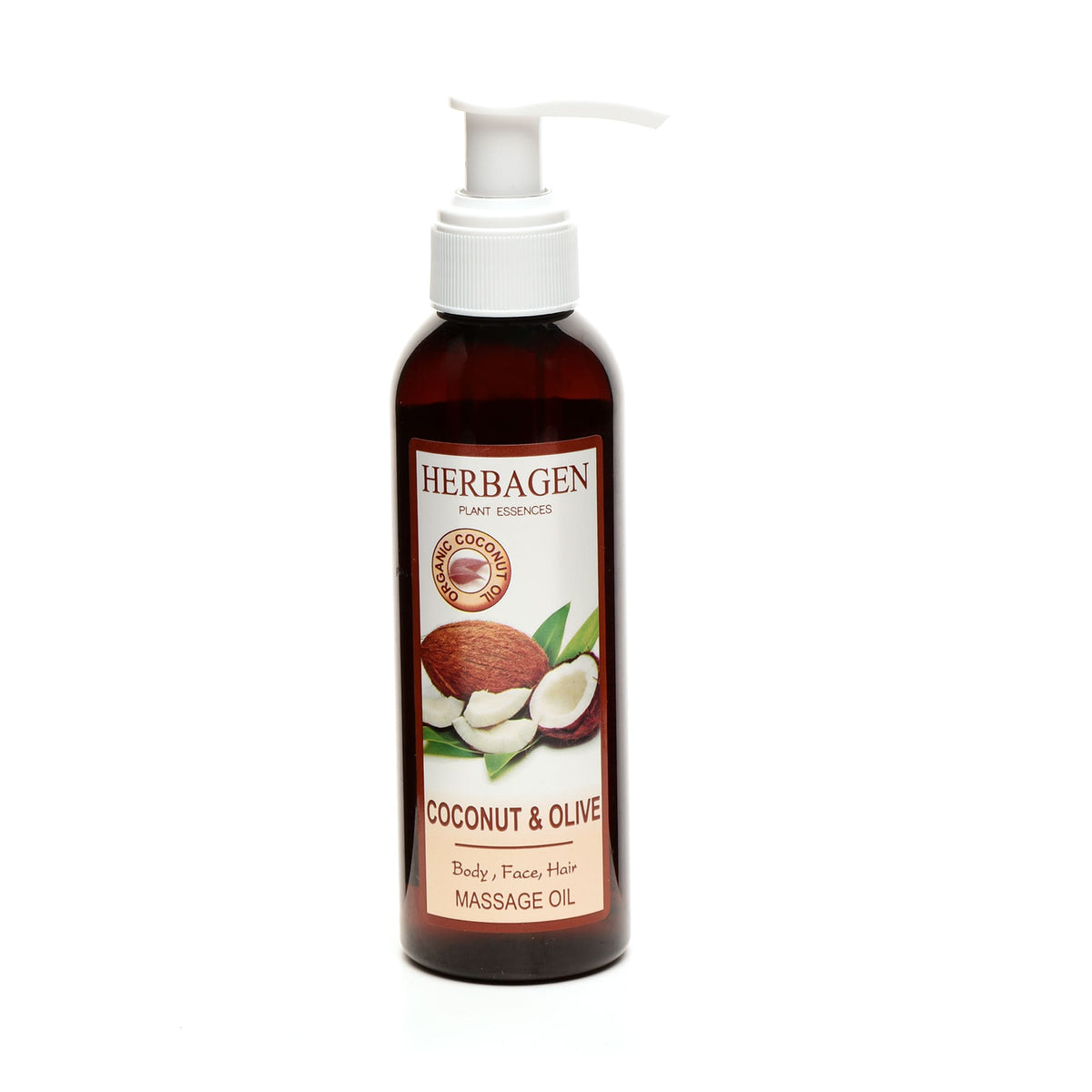 Herbagen Coconut & Olive Nourishing Massage Oil, 150 ml