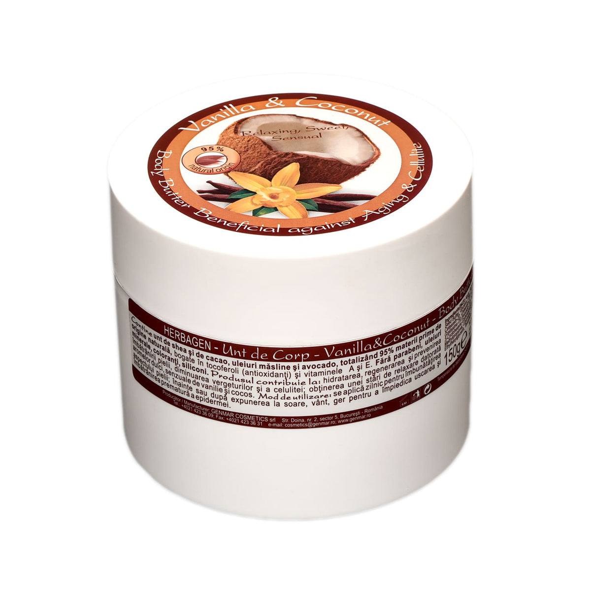 Herbagen Vanilla & Coconut Comfort Body Butter, 150 g