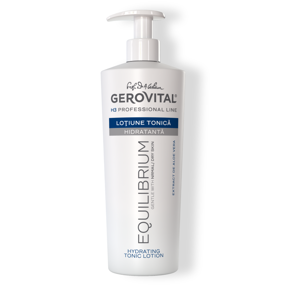 Hydrating Tonic Lotion for Dry & Sensitive skin types - Gerovital H3 Equilibrium - 500 ml