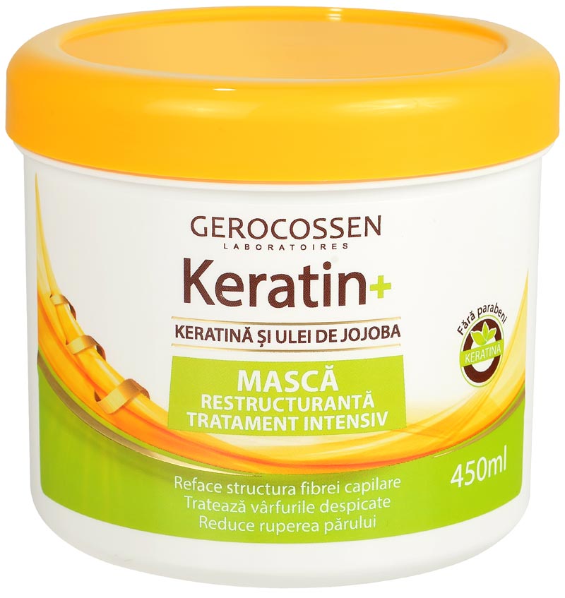 Intensive treatment mask with keratin and jojoba oil - Keratin + Gerocossen - 450 ml