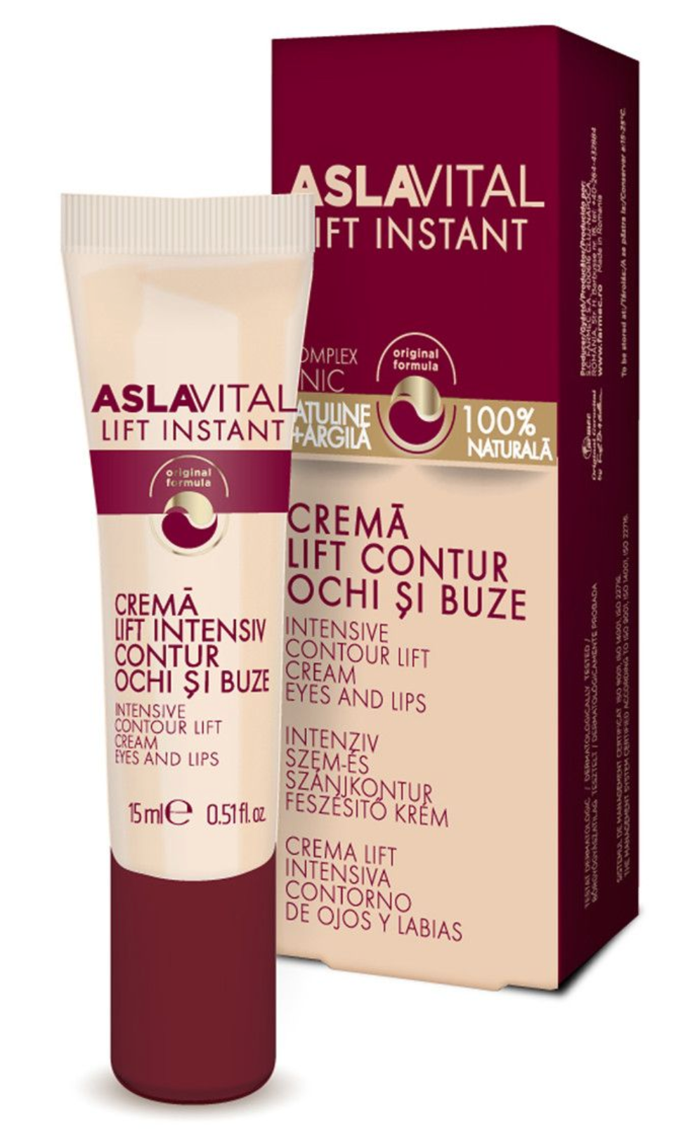 Intensive Contour Lift Cream - eyes and lips - Aslavital Lift Instant - 15 ml