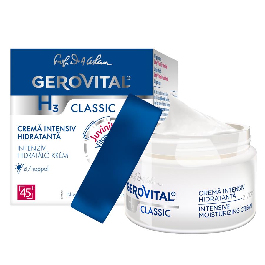Cremă hidratantă intensivă - Gerovital H3 Classic - 50 ml