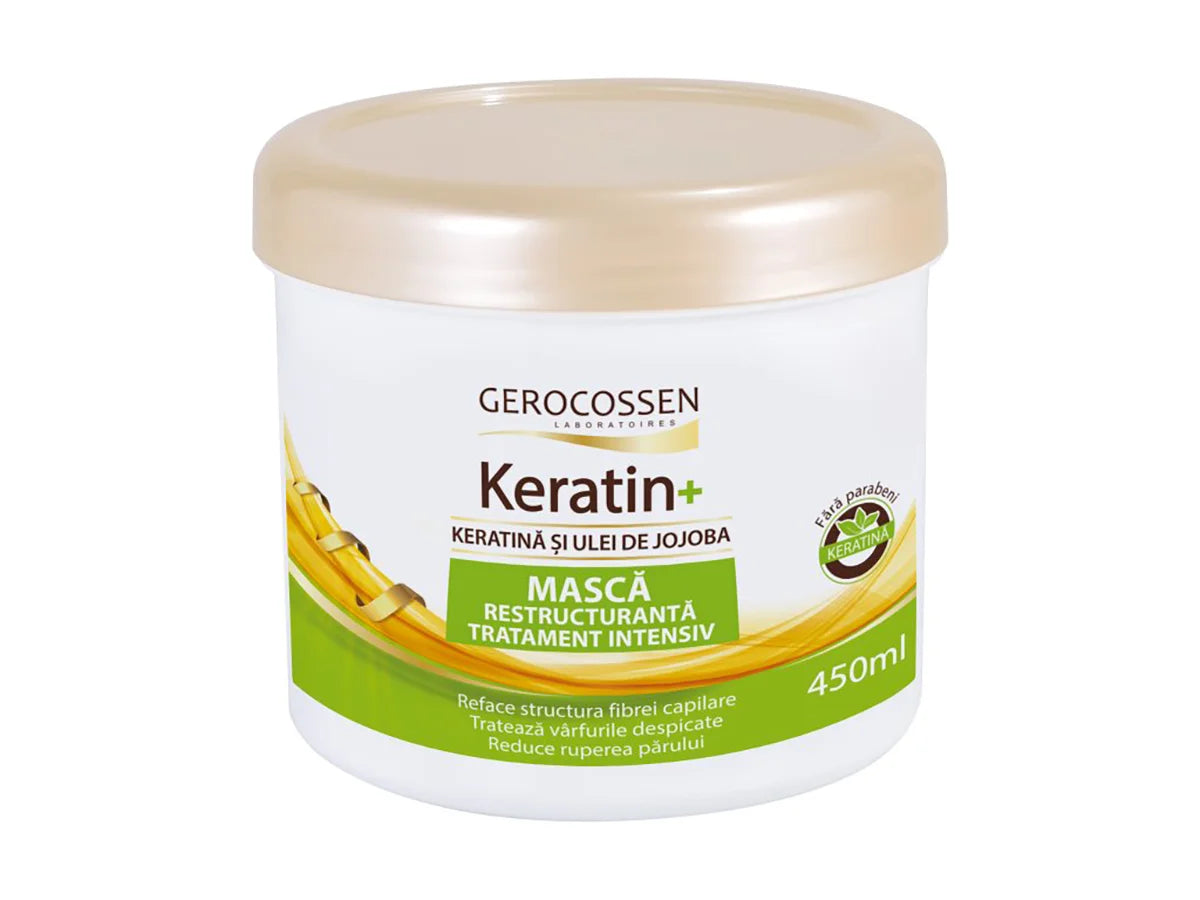 Intensive treatment mask with keratin and jojoba oil - Keratin + Gerocossen - 450 ml