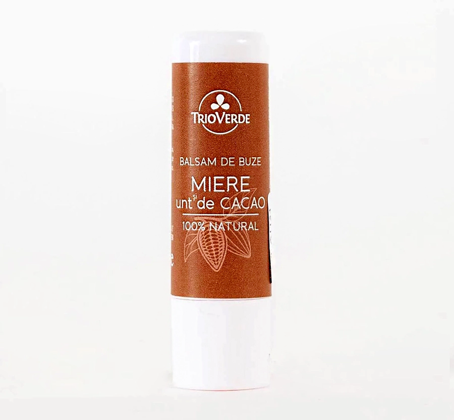 Lip Balm with Cocoa Butter and Honey - 100% Natural - Trio Verde - 5g