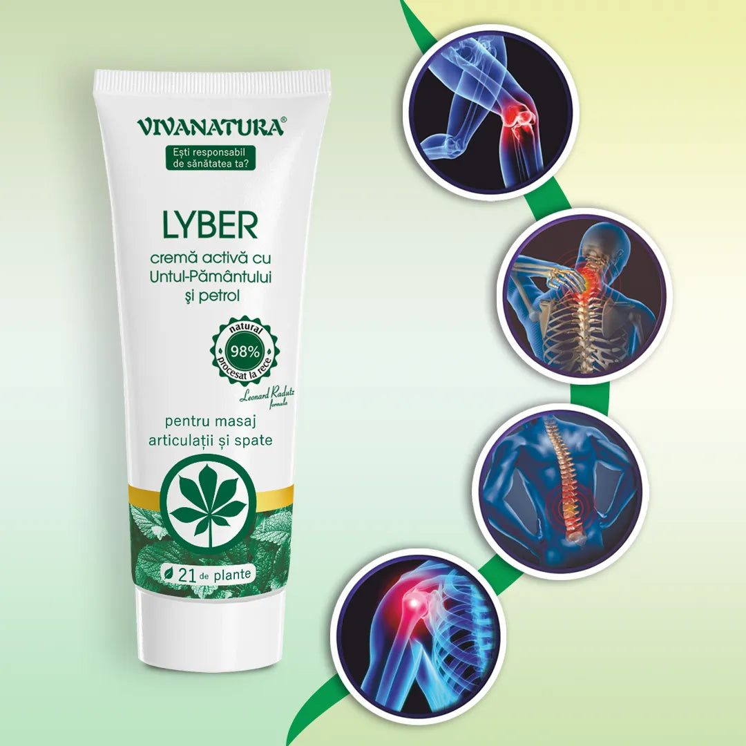Cremă Lyber Active cu Unt de Pământ și Petrol – Formula Leonard Radutz, VivaNatura, 250 ml