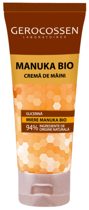 Cremă de mâini Manuka Bio pentru hidratare, protecție și regenerare - Gerocossen - 75 ml