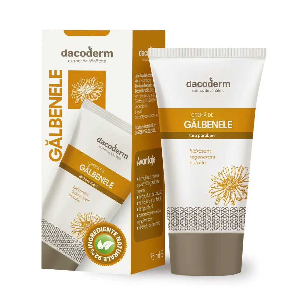 Marigold cream, for Cracked & Rough Skin, Dacoderm, Dacia Plant, 75ml