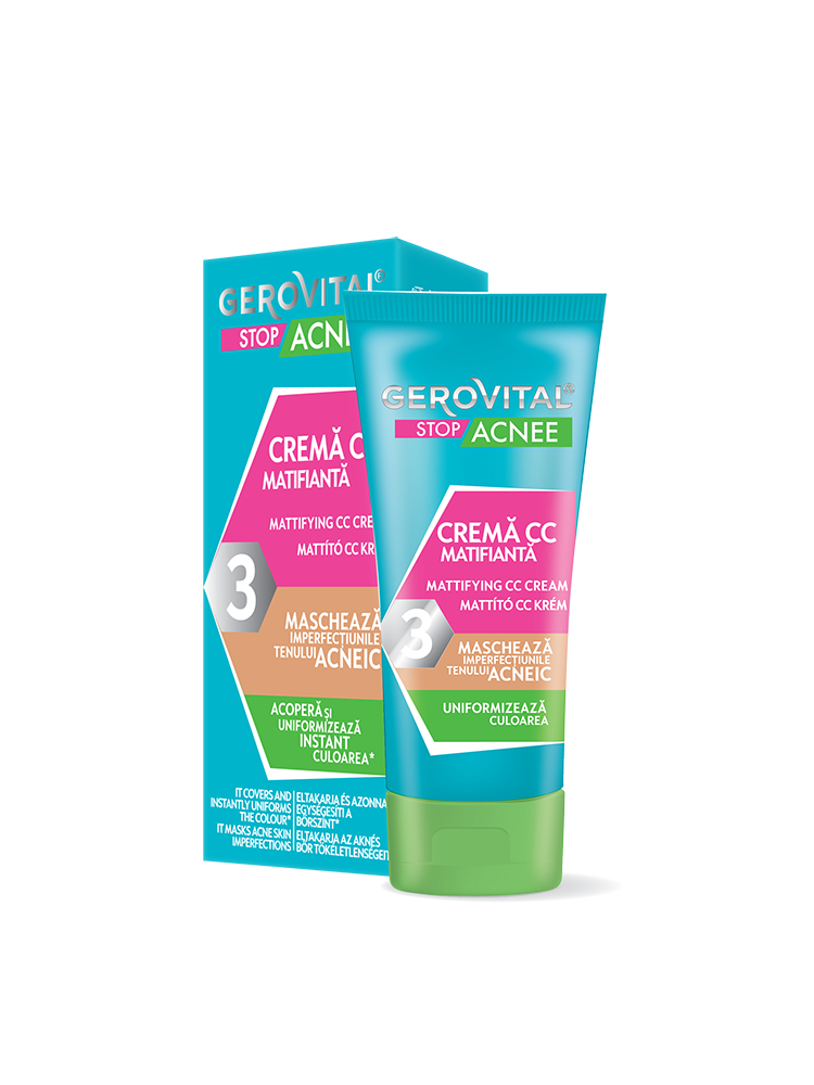 Mattifying CC Cream - Gerovital Stop Acne - 30 ml