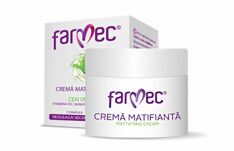 Mattifying Cream with Green Tea - Farmec - 50 ml